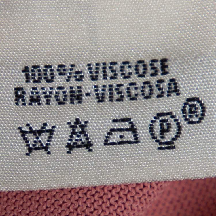 Pre Owned Hermes Pink Knit Sleeve Tie Detail Top L