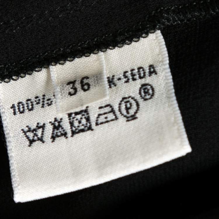 مملوكة مسبقًا Hermes Black Silk Hooded Oversized Top S