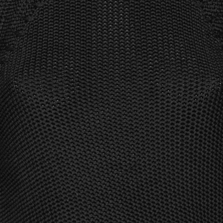 Pre Owned Hermes Black Cotton Knit Low Back Detail Sweater S