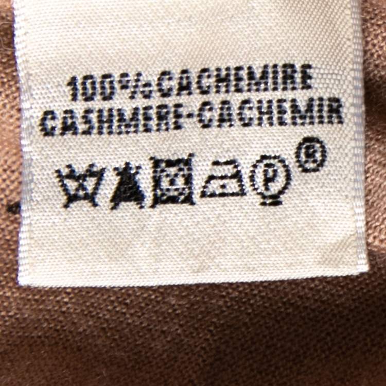 Pre Owned Hermes Dusky Pink Cashmere Wrap Detail Sweater S