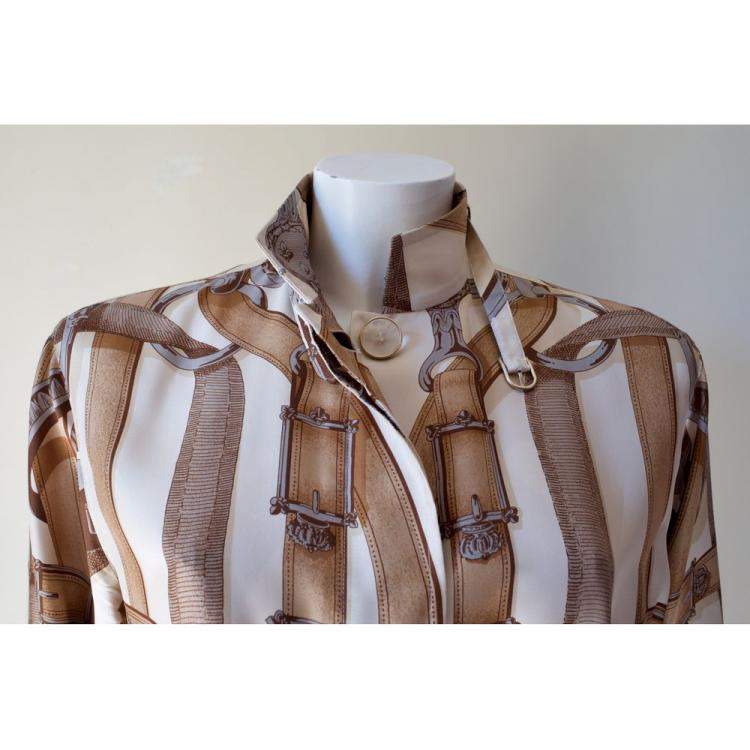 Pre Owned Hermes Multicolor Giacca in seta Jacket Size Tg.36 FR