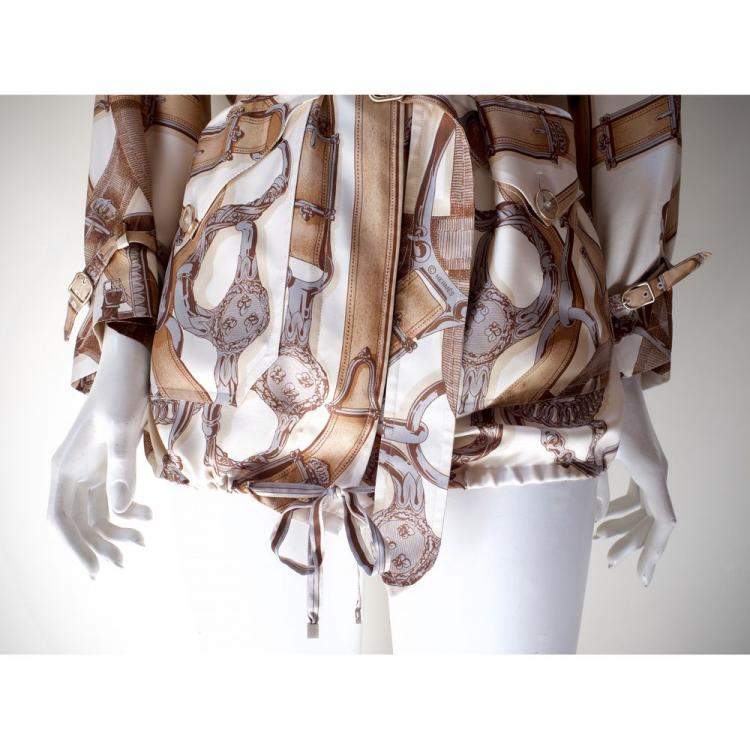 Pre Owned Hermes Multicolor Giacca in seta Jacket Size Tg.36 FR