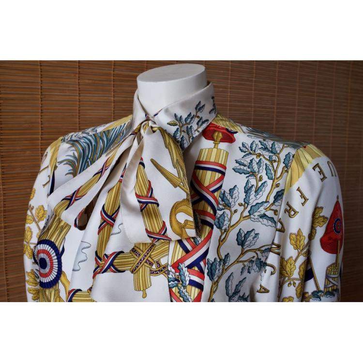 Pre Owned Hermes Multicolor Camicia in seta Shirt Size Tg.36 FR