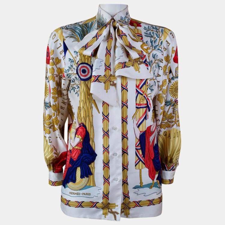 Pre Owned Hermes Multicolor Camicia in seta Shirt Size Tg.36 FR