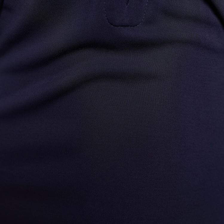 Pre Owned Hermès Deep Purple Jersey Open Back Knit Maxi Dress M