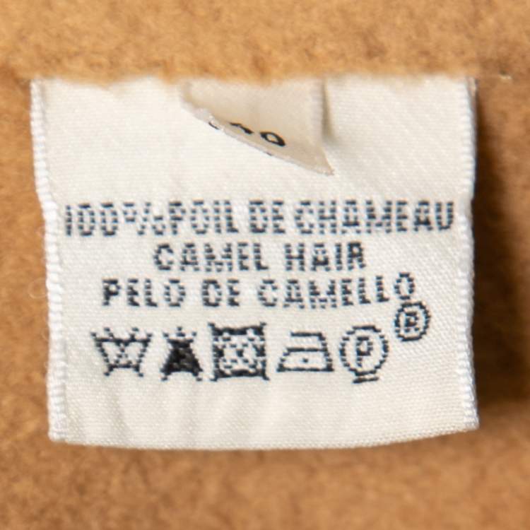 Pre Owned Hermes Vintage Tan Brown Camel Hair Coat M