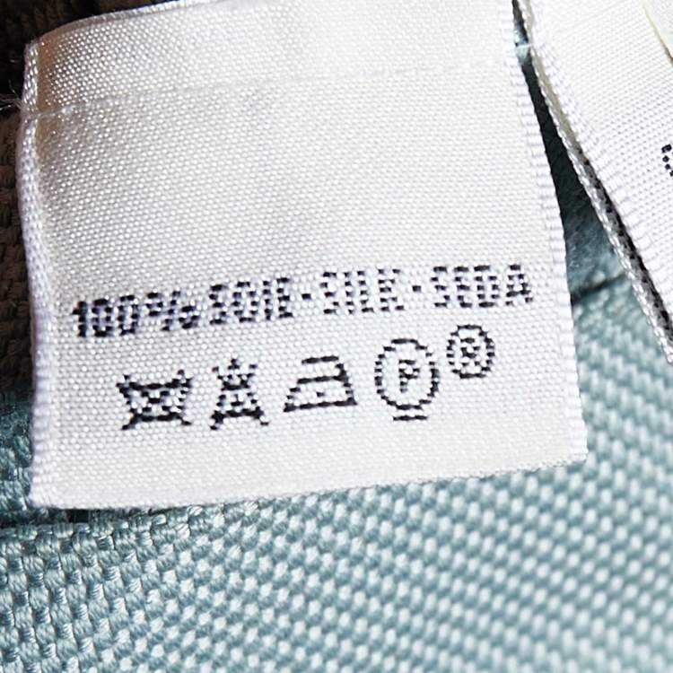 Pre Owned Hermes Blu Sailboat & Lighthouse Printed Silk & Cotton Reversible Jacket M