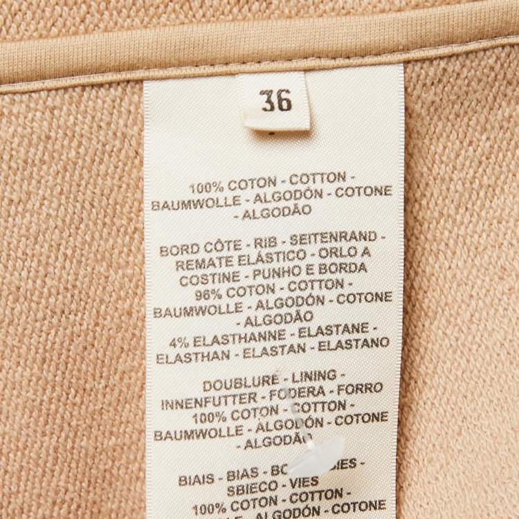 Pre Owned Hermes Beige Fantaisie d' Etriers Printed Cotton Hoodie S