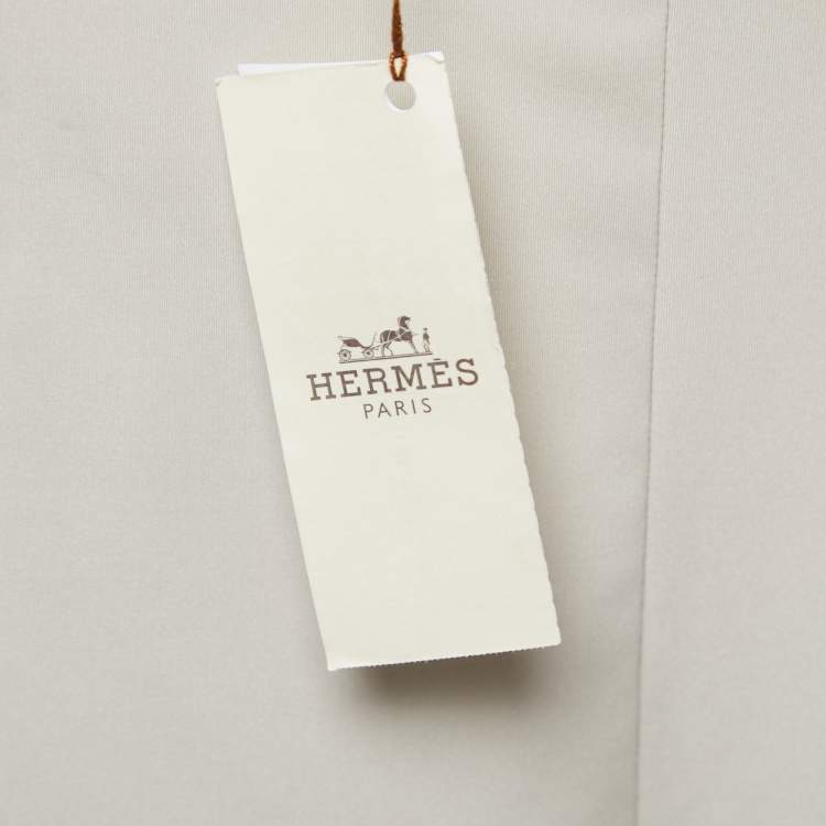 Pre Owned Hermes Beige Polyamide Stretch Leggings M