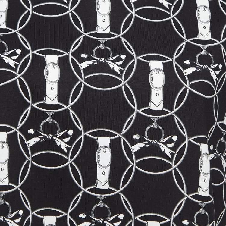 مملوكة مسبقًا Hermès  Black Promenade du Matin Cotton Crew Neck T-Shirt L