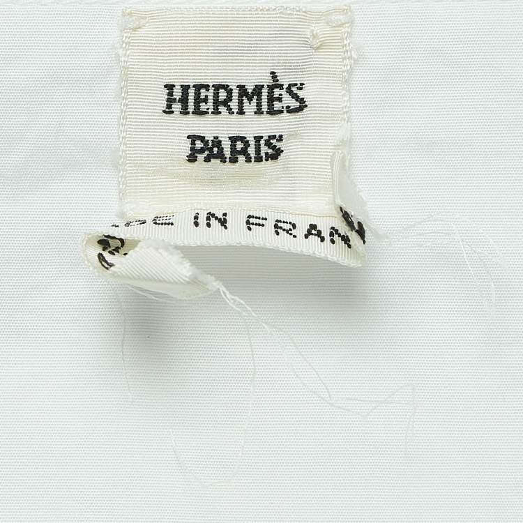 Pre Owned Hermes Vintage White Cotton Layered Sleeveless Top S