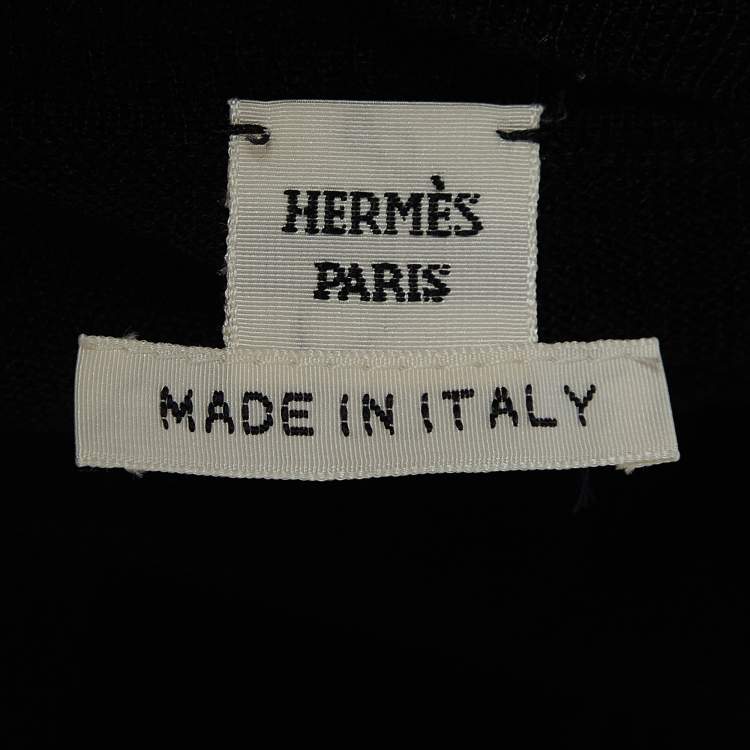 Pre Owned Hermes Black Cashmere & Silk Elasticated Waist Sleeveless Top S