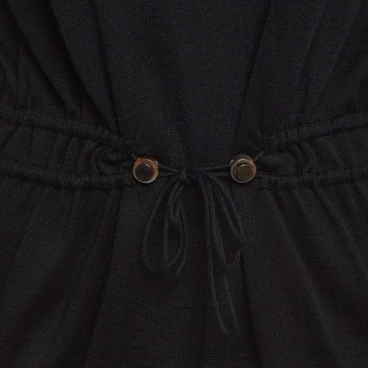 Pre Owned Hermes Black Cashmere & Silk Elasticated Waist Sleeveless Top S
