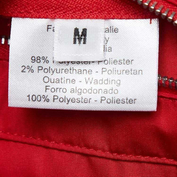 Pre Owned Hermès  Red Synthetic Sleeveless Zip Front Quilted Vest M