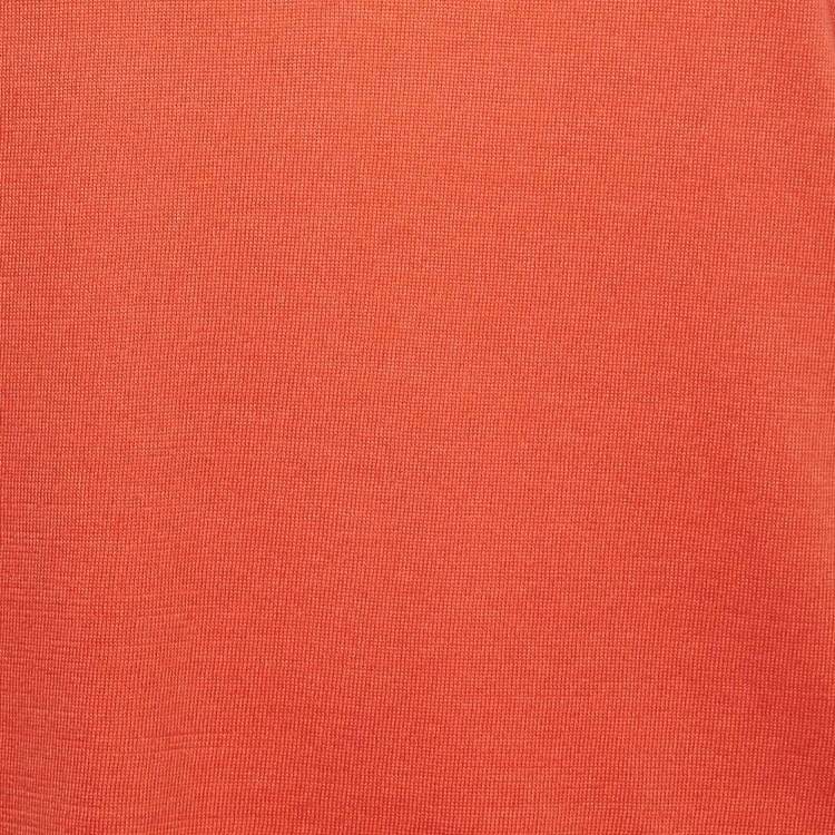 Pre Owned Hermes Coral Pink Knit Raglan Sleeve Top M