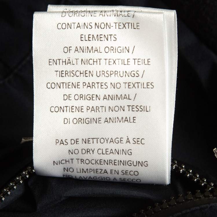 Pre Owned Hermes Navy Navy Blue Synthetic Puffer Vest M