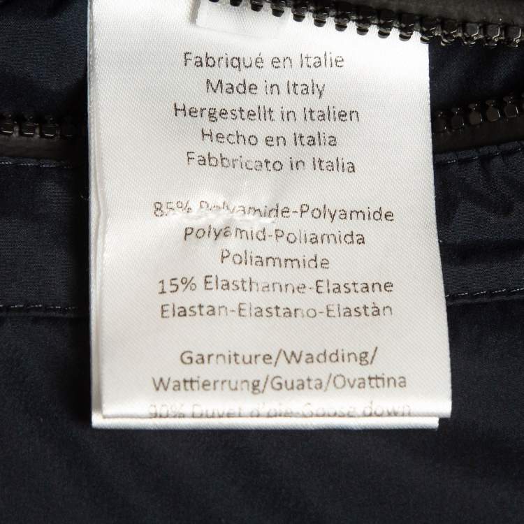 Pre Owned Hermes Navy Navy Blue Synthetic Puffer Vest M