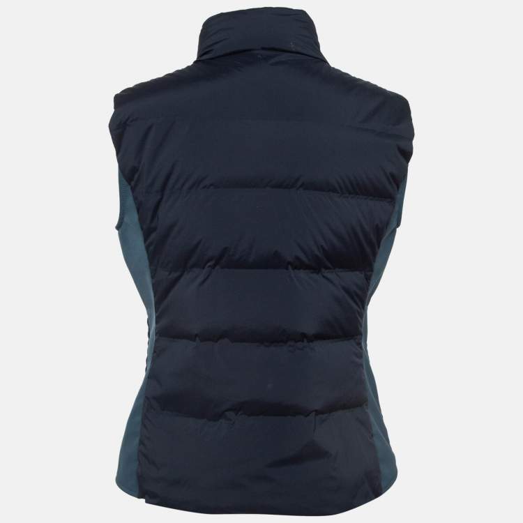 Pre Owned Hermes Navy Navy Blue Synthetic Puffer Vest M