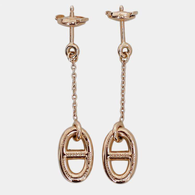 Pre Owned Hermes Rose Gold Farandole Earrings