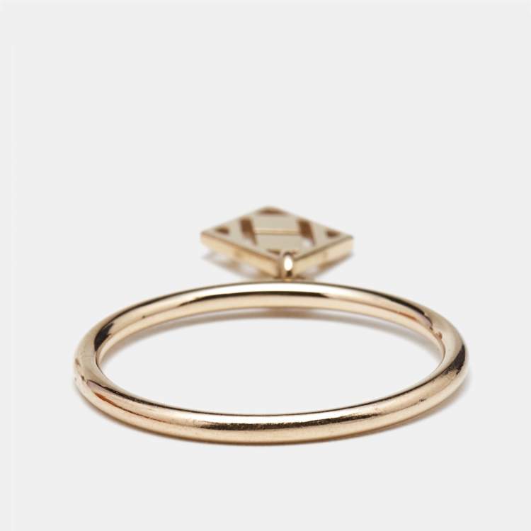 Pre Owned Hermès Gambade 18k Rose Gold Ring Size 55