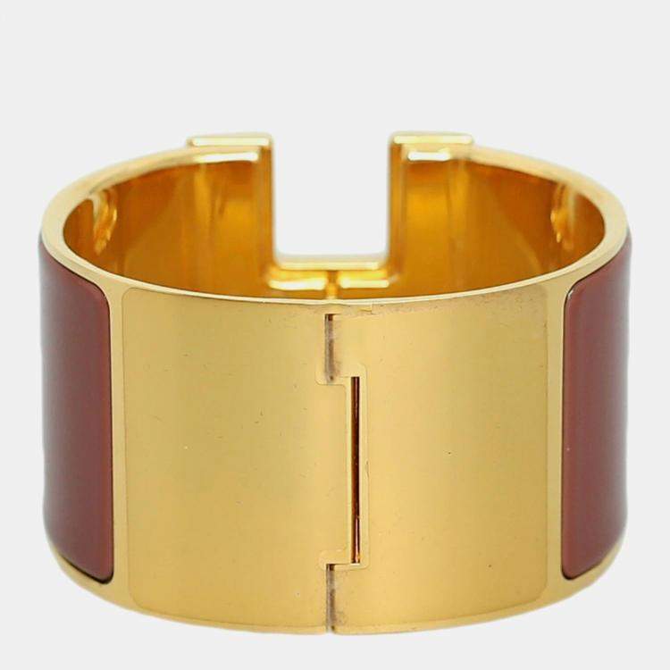 Pre Owned Hermes Clic H Bangle Bracelet