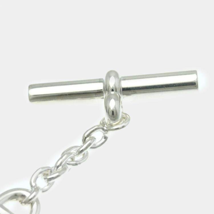 Pre Owned Hermes Chaine D'ancre Farandole Silver Charm Bracelet