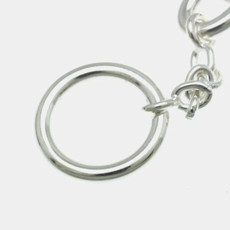 Pre Owned Hermes Chaine D'ancre Farandole Silver Charm Bracelet