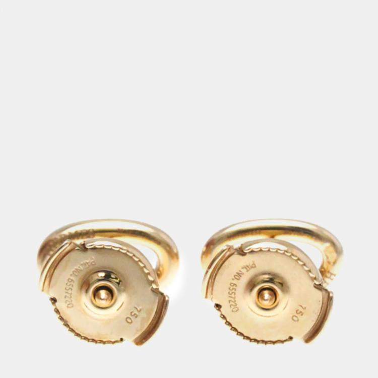 Pre Owned Hermes Chaine D'ancre Farandole 18K Rose Gold Stud Earrings