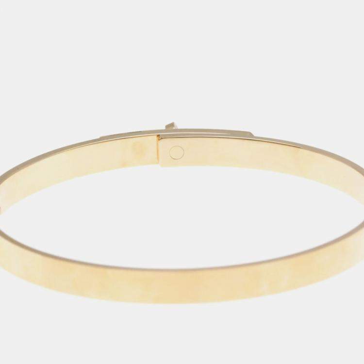 Pre Owned Hermes Kelly PM 18K Rose Gold and Diamond Bangle