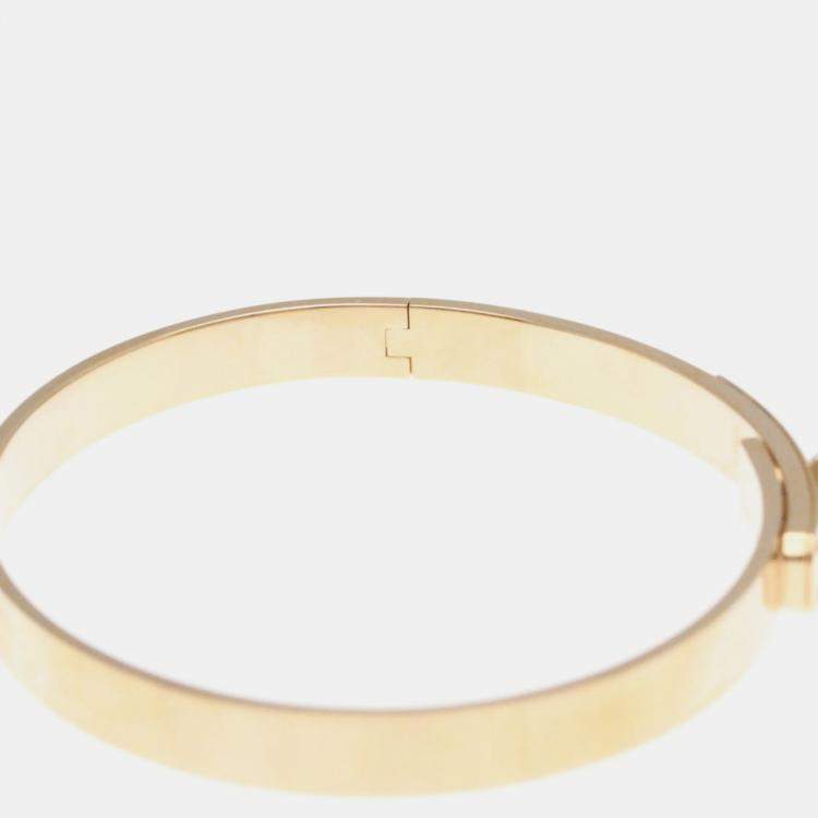Pre Owned Hermes Kelly PM 18K Rose Gold and Diamond Bangle