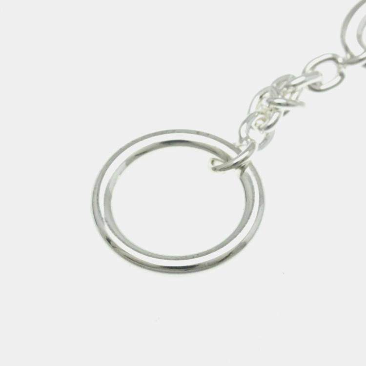 Pre Owned Hermes Chaine Dancre Farandole Silver Charm Bracelet