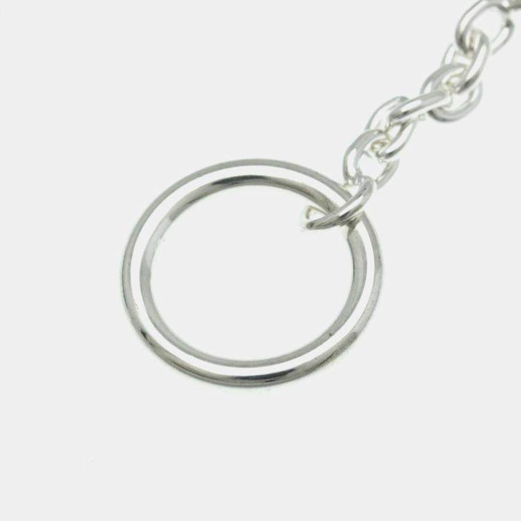 Pre Owned Hermes Chaine Dancre Farandole Silver Charm Bracelet