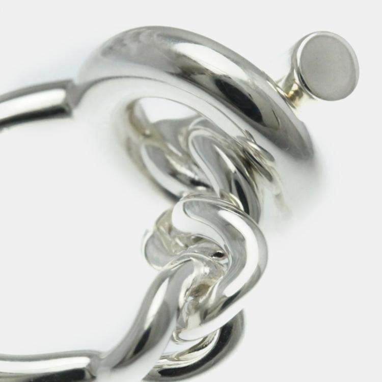 Pre Owned Hermes Croisette Ring Silver 925 Band Ring 