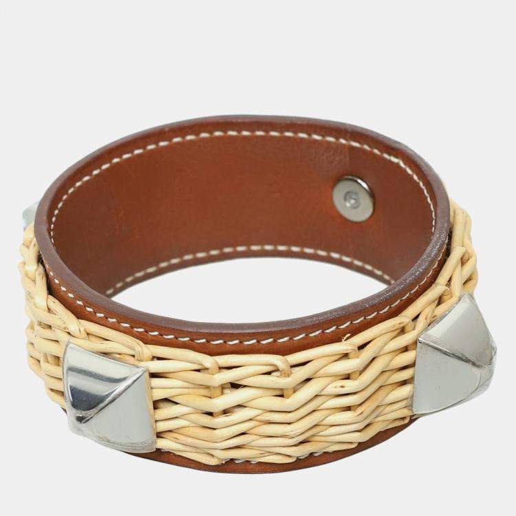 Pre Owned Hermes Picnic Leather Bangle