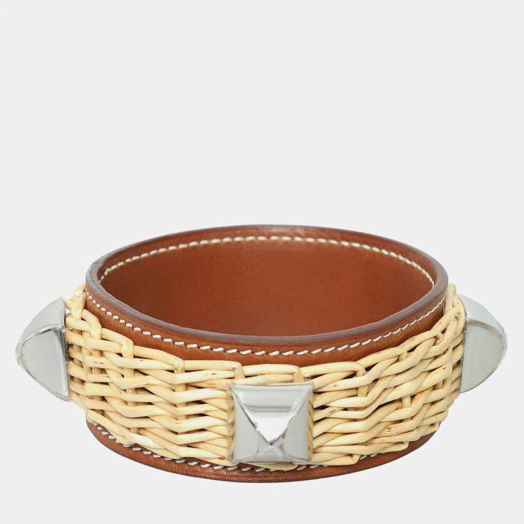 Pre Owned Hermes Picnic Leather Bangle
