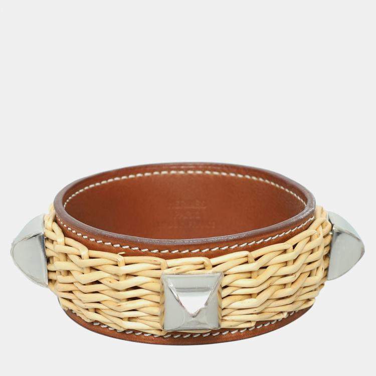 Pre Owned Hermes Picnic Leather Bangle