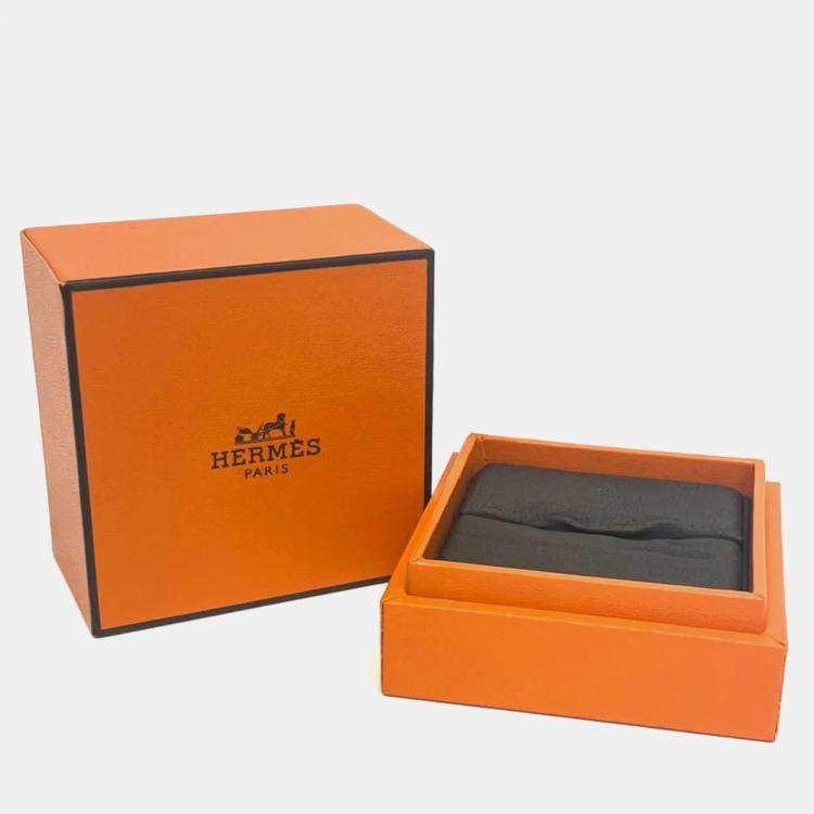 Pre Owned Hermes Vertige Silver Band Ring EU 54