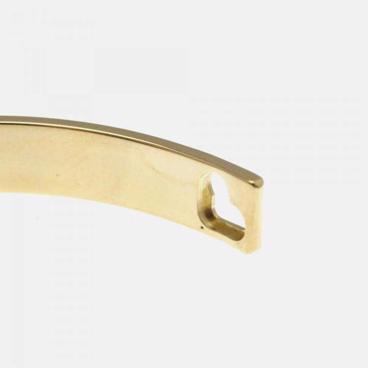 Pre Owned Hermes Collier De Chien PM Pink Gold 18K Carat/0.24 Diamond Bangle
