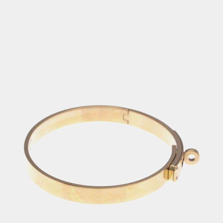 Pre Owned Hermes Kelly 4P Diamond Bangle Pink Gold 18K Diamond Bangle Pink Gold