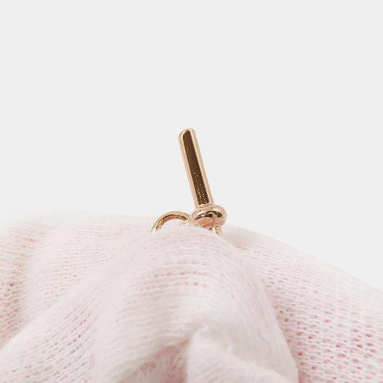 Pre Owned Hermes Exlibris 18K Pink Gold Pendant  