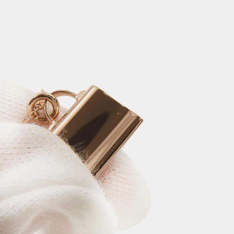 Pre Owned Hermes Amulette Kelly 18K Rose Gold Pendant 
