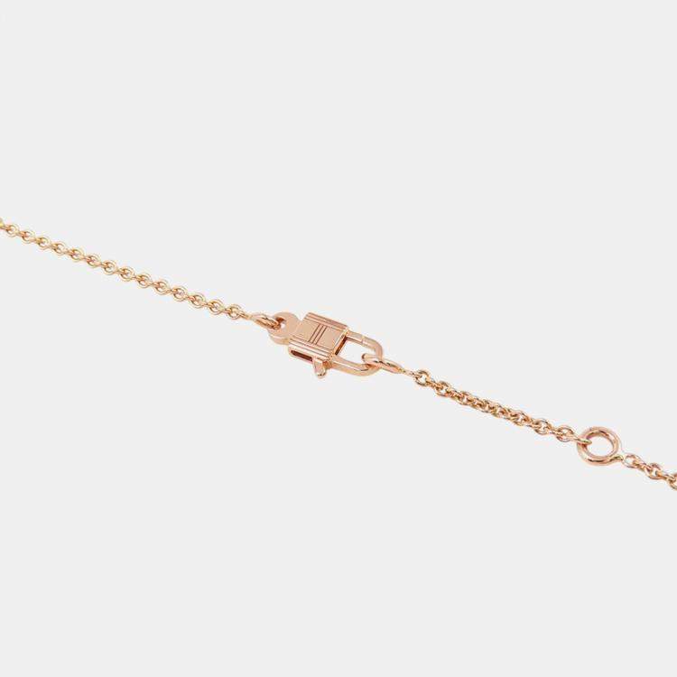 Pre Owned Hermes Amulette Kelly 18K Rose Gold Pendant 