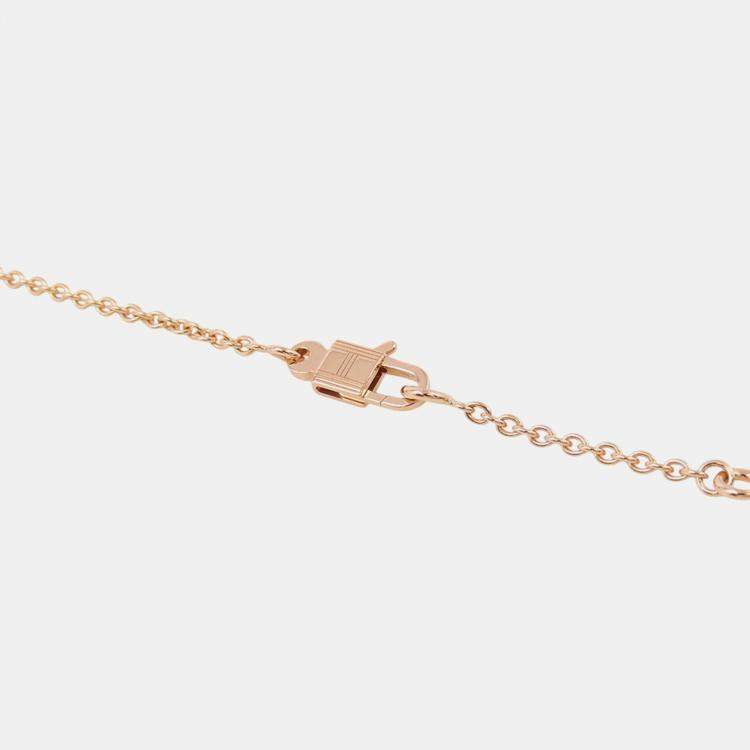 Pre Owned Hermes Amulette Constance 18K Rose Gold Necklace 