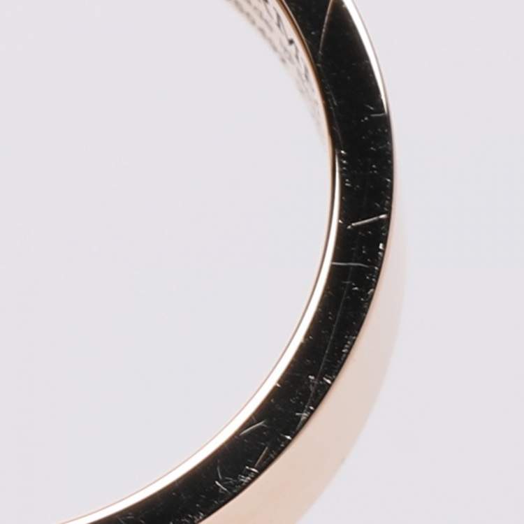 Pre Owned خاتم هيرمس كيلي ألماس ذهب وردي عيار 18 مقاس 51