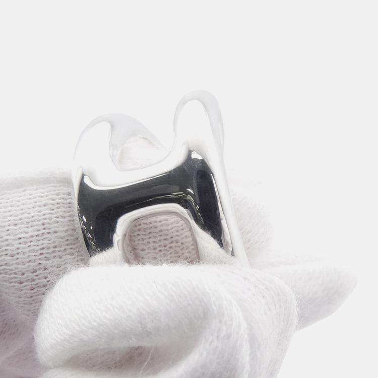 مملوكة مسبقًا خاتم هيرمس أوزموز PM حجم PM/49/#9 SV925