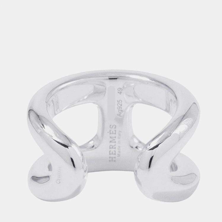 مملوكة مسبقًا خاتم هيرمس أوزموز PM حجم PM/49/#9 SV925