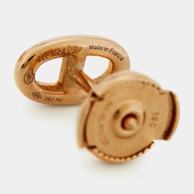 Pre Owned Hermès Farandole 18k Rose Gold Very Small Model Earrings
