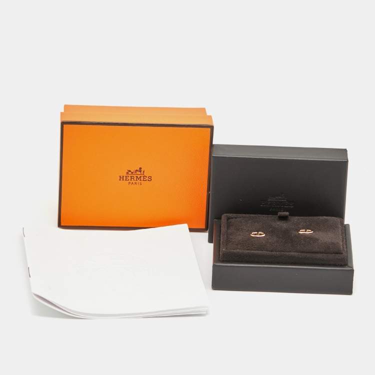 Pre Owned Hermès Farandole 18k Rose Gold Very Small Model Earrings