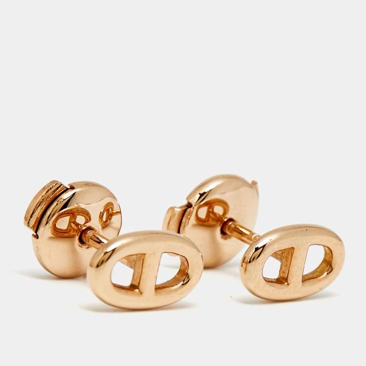 Pre Owned Hermès Farandole 18k Rose Gold Very Small Model Earrings