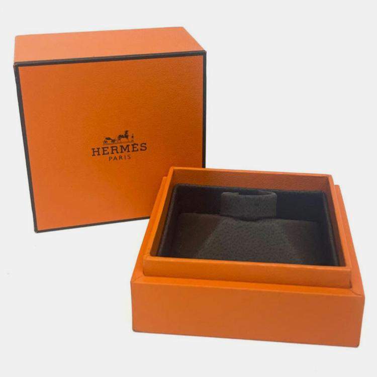 Pre Owned Hermes Osmos Ring GM Silver Fashion No Stone Band Ring Silver